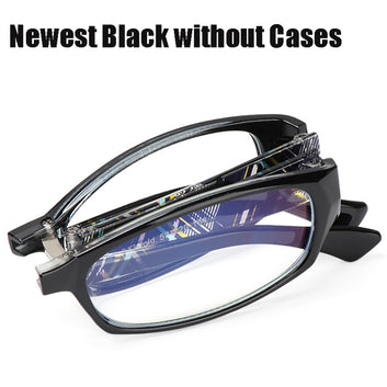 New Folding Reading Glasses With Case Women Men Blue Light Blocking Presbyopic Eyeglasses Computer Eyewear  +100~+400