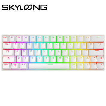 SKYLOONG GK64 Optical Hot Swap Gaming Mechanical Keyboard Wired Programmable 64 Key Gamer Keyboard RGB Backlight For PC/WIN GK61