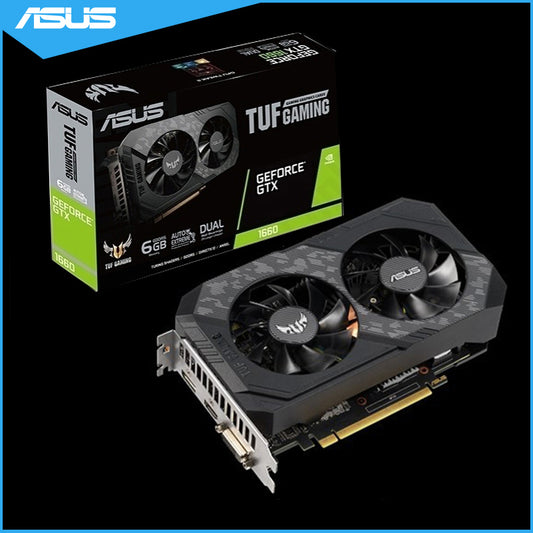 Asus TUF-GTX1660-O6G-GAMING Graphics card NVIDIA® GeForce GTX 1660 GDDR5 6GB Desktop Computer Gaming Video Card