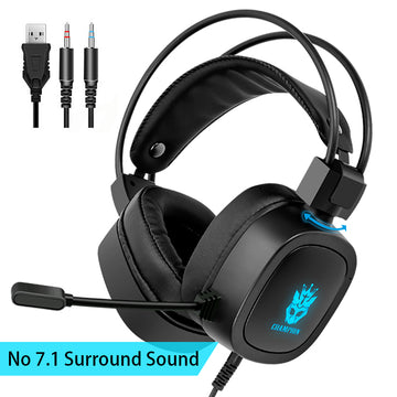 KINGSTAR 7.1 Gaming Headphones 3.5mm Wired Earphones RGB Light Noise Cancelling Gamer Headset With Microphone For PC Laptop