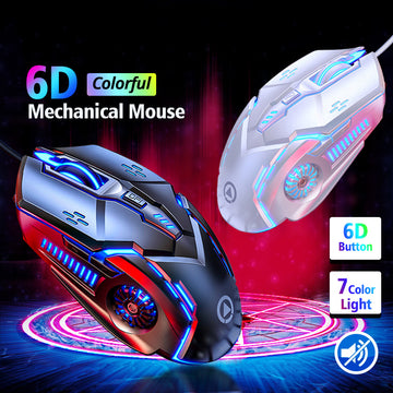 Gamer Gaming Mouse 6D 3200DPI Luminous Adjustable USB Computer Mice LED Silent Mouse For Laptop PC Mechanical 4 High Speed Mice