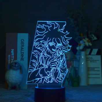 Danganronpa V3 Led Night Light Nagito Komaeda Figurine Lamp for Bedroom Decor Kids Gift Laser Engraved Acrylic 3D Illusion Lamp