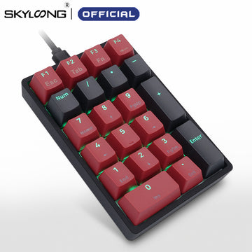 Skyloong Gamer Mechanical Keyboard Wireless Bluetooth Gateron Yellow Mx RGB Backlight Keyboards GK21 SK21 21 Key Gaming Keyboard