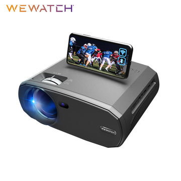 WEWATCH V50 Portable 5G WIFI Projector Mini Smart Real 1080P Full HD Movie Projector 200" Large Screen LED Bluetooth Projectors