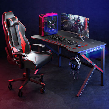 Computer desk home desktop gamer desk chair set e-sports table anchor live white computer desk Internet cafe gaming desk