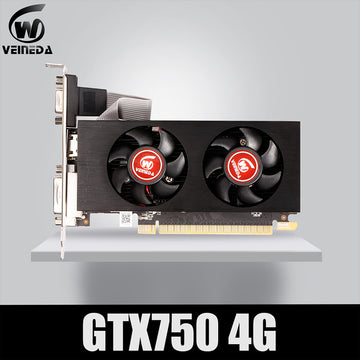 Veineda Graphics Card GTX 750 4GB 128Bit 5012mhz GDDR5 video card  VGA Cards For nVIDIA Geforce Game stronger than R7 350 2GB