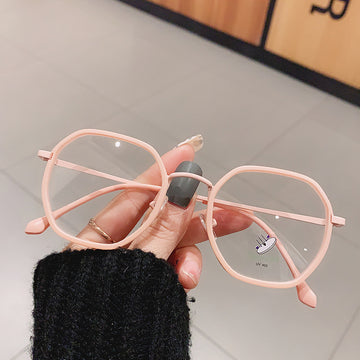 TR90 Vintage Oversized Glass Bluelight Green Pink Eye Glasses Frames Women  Computer  Optical Girls Glasses Anti-blue Light New