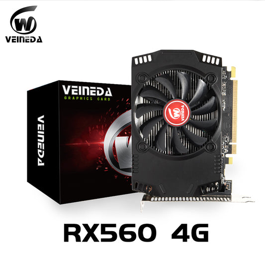 VEINIDA rx560 4GB Graphics Cards 128bit GDDR5 7000MHZ PCI-E 3.0 PC Gaming Video Card For AMD Radeon rx560 rx550 4gb  R7 350 2GB