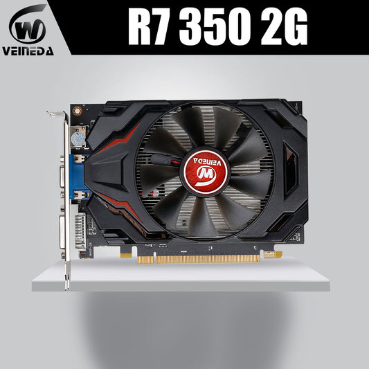 VEINIDA Original R7 350 2GB Graphics Cards 2GB Video Desktop Game Map Video card for AMD Radeon card R7350 2GB