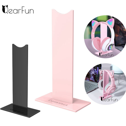 Pink Cat Wireless Headphone Stand Rack For ONIKUMA Gaming Headset Stand Cute Girl Support Bluetooth Headphone Holder Stand Shelf