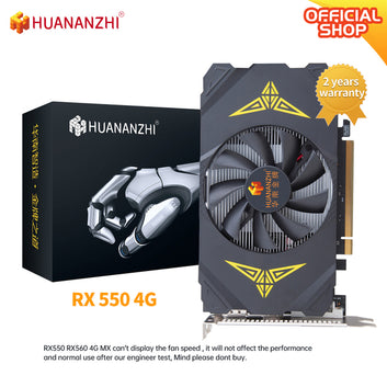 HUANANZHI AMD RX 550 560 4G Graphics Card DVI VGA HDMI-Compatibl GDDR5 RX GTX RTX Video Card RX550 RX560 4GB