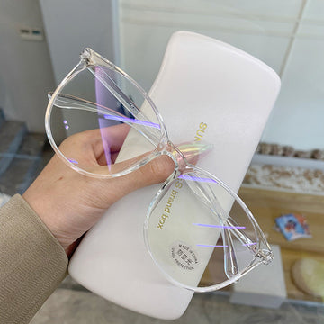 Transparent Frame Computer screen Glass Women Men Anti Blue Light Round Eyewear Blocking Glasses UV relax Optical Eyeglass