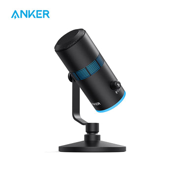 Anker PowerCast M300 USB Microphone mic For PC Vocals Quality in Streaming Twitch Gaming YouTube Tiktok Output Gain Control & Mute