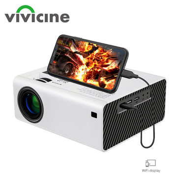 V6 LED Mini Projector, 5000 Lux, Support Full HD 1080P Sync Phone 3D Home Theater Video Projector