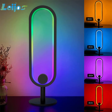 RGB Table Lamp,Dimmable LED Night Lamp Ambient Lighting with Smart Remote,Color Changing RGB for Living Room/Bedroom/Gaming Desk