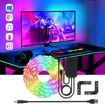 RGB Immersive Ambient Lighting PC Gaming Monitor 5V WS2812b Sync Screen Color USB Led Light Strip For Windows PC Led Backlight