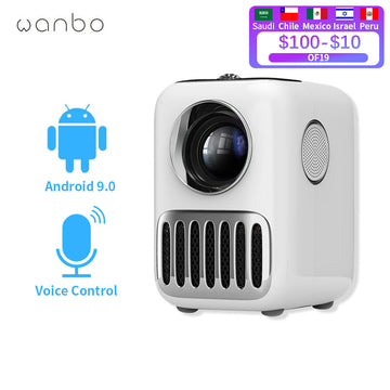 Global Version Wanbo T2R MAX Projector Full HD 1080P Mini LED Portable Projector WIFI 4K 1920*1080P 2GB+16GB Voice Control