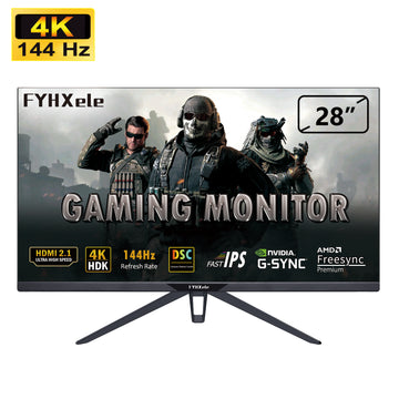 28&quot; Monitor 144Hz Gaming Monitors PC 4K IPS Panel LCD Display 1ms Gamer FreeSync G-Sync HDR400 DP HDMI 2.1 with Remote Control