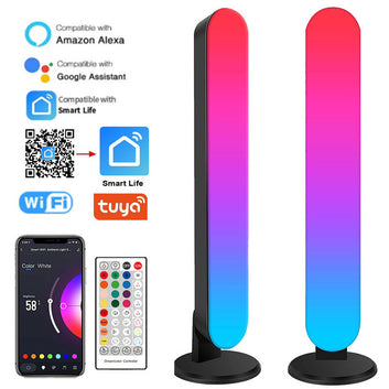 Tuya Smart LED Lights Bar RGB Ambient Mood Light Stand Lighting LED Corner Bedside lamp for TV Gaming Party PC Living Room Decor