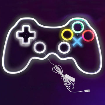 Gamepad Neon Sign for Gamer Room USB Connection Neon Lamp Acrylic for Gaming Wall Bedroom Childrens Room Living Room Bar