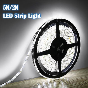 2M/5M LED Strip Lights 12V 2835 White 120/300Led Lights For TV Backlight Car Home Gaming Room Decoration New Year Led Tape