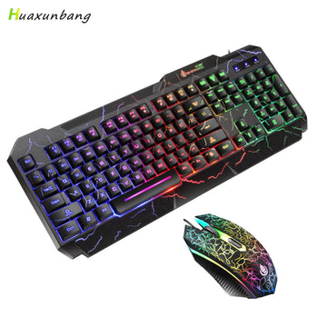 NEW RGB Backlit Gamer Keyboard And Mouse USB Wired LED Backlit Keycaps Mechanical Ergonomic Gaming Keyboards For PC Computer