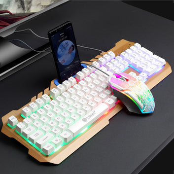 Fashion keyboard Mouse Wired keyboard with backlight keyboard Gamer kit 3200PDI Silent Gaming Mouse Set For PC Laptop Gaming