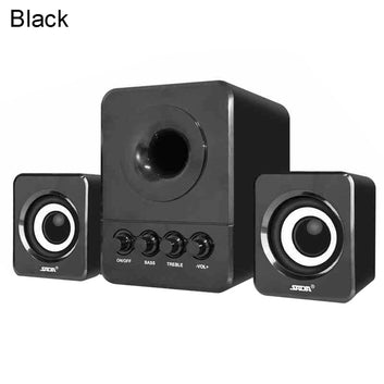 3 PCS Computer Speaker Mini 2.1 USB Powered Computer Speaker with Subwoofer for Laptop/ Desktop Computer/ Phone/ Tablets