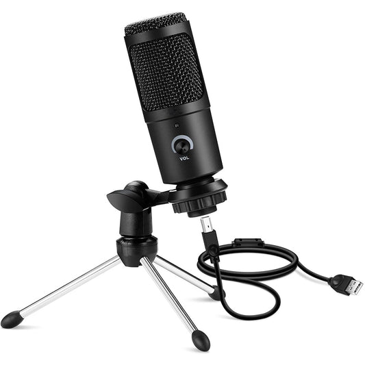 Professional USB Condenser Microphone Mic for PC Computer Gaming Recording Video Studio Laptop Singing Tiktok Microfon