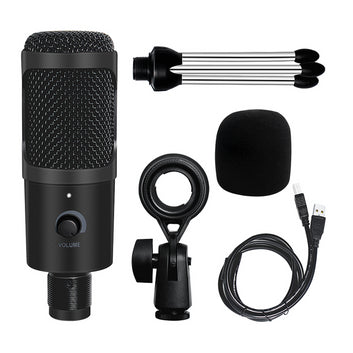 Professional USB Condenser Microphone Mic for PC Computer Gaming Recording Video Studio Laptop Singing Tiktok Microfon