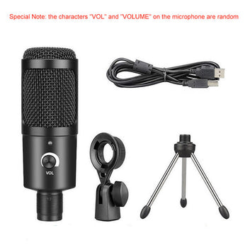 New USB Condenser Recording Microphone For PC Computer Laptop Singing Gaming Streaming Studio YouTube Voice Overs Live Video