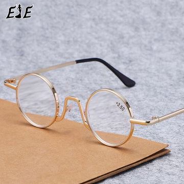 Japanese Classic Anti-blue Alloy Reading Glasses Women Round Anti-fatigue Presbyopic Glasses Blue Light Computer Grade Glasses