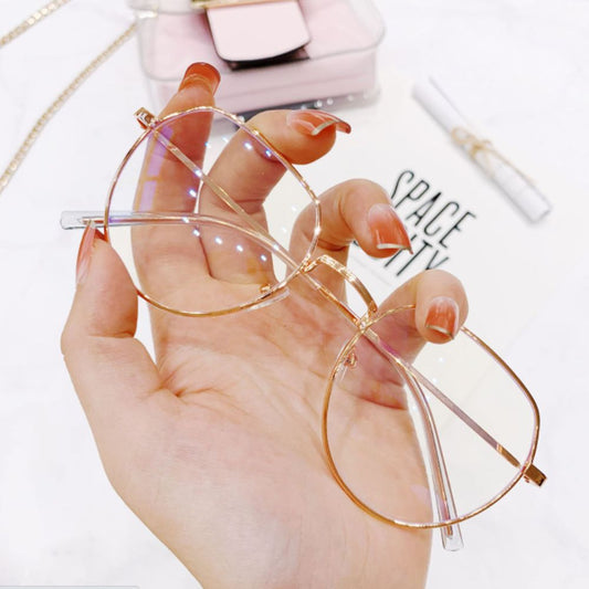 Trends Office Anti Blue Light Oversized Glasses Computer Women Blue Blocking Gaming Big Size Eyeglasses